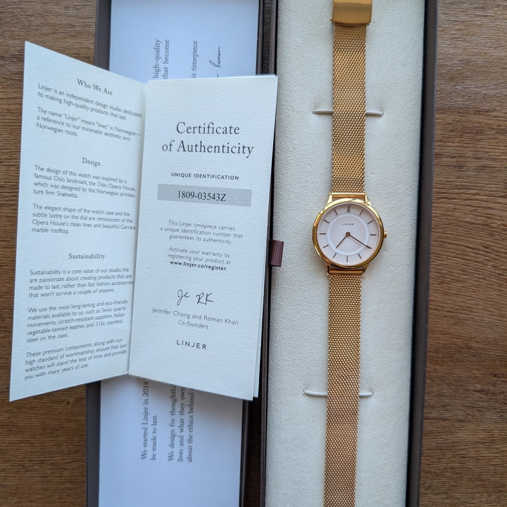 Linjer Mesh Rose Gold Women's Petite Watch